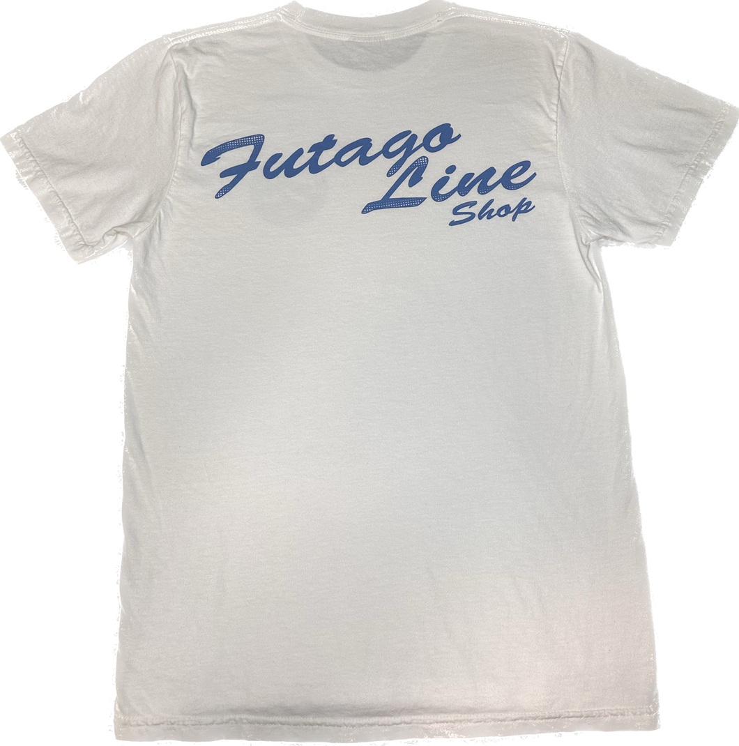 White Futago Script Shirt