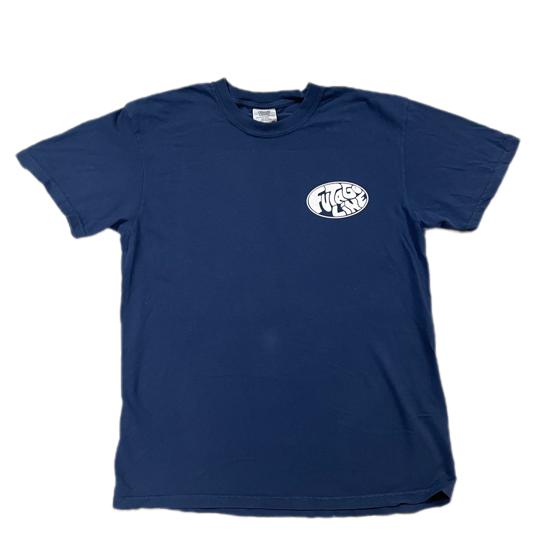 Navy Futago Gentle Bubble Logo Shirt